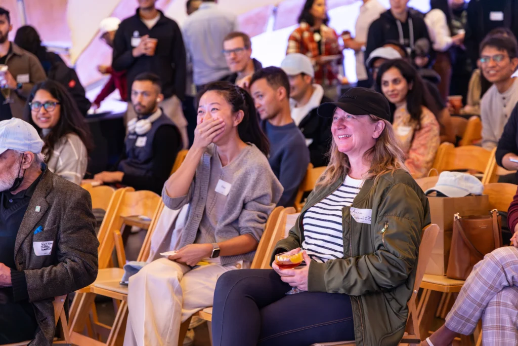 audience laughing